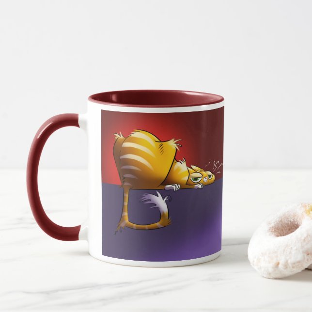 Caneca JULGANDO-TE SILENCIOSAMENTE - GATO de Jeff Willis  (Com Donut)