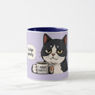 Caneca Julgo Silenciosamente – Sarcasmo Engraçado 