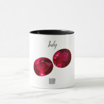 Julho Birthstone Ruby Gemstone Art