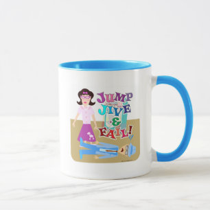 Caneca Jump Jive and Fail Swing Dance Engraçado Slogan