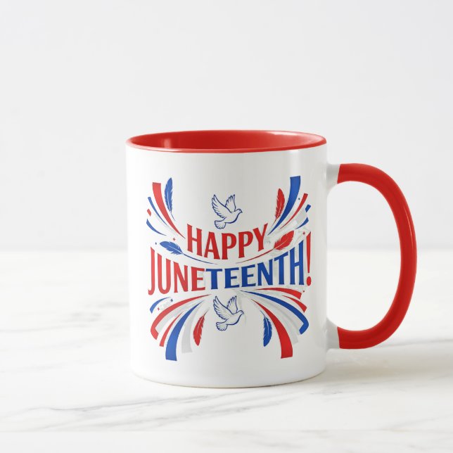 Caneca Juneteenth Celebratory Coffee Mug (11 oz.) (Direita)