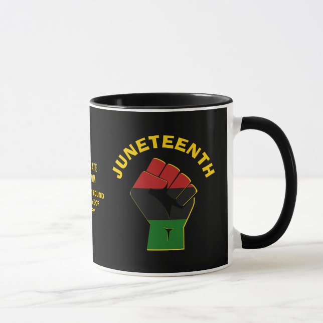 Caneca JUNETEENTH Personalizada Celebra a Liberdade (Direita)