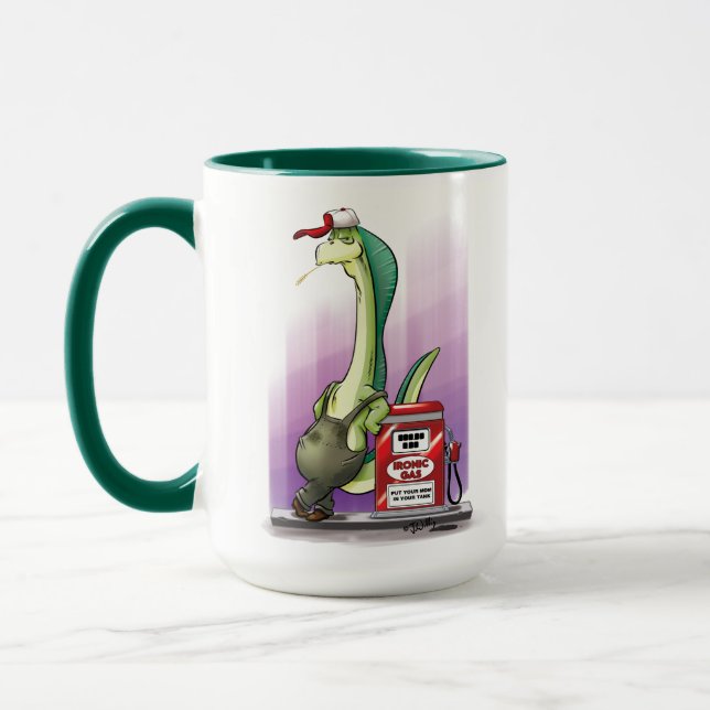 Caneca JÚPULO DO DINOSSAUR IRONIC por Jeff Willis Art (Esquerda)
