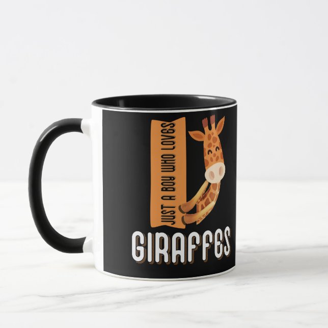 Caneca Just A Boy Who Loves Giraffes (Esquerda)