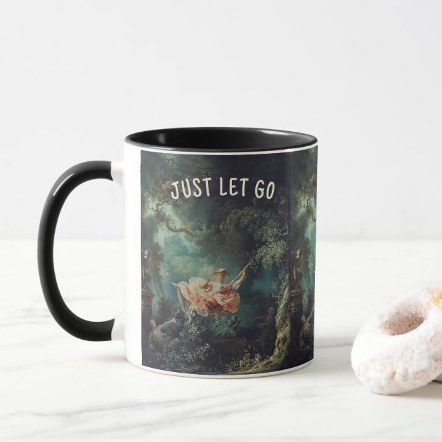 Caneca Just Let Go! Fragonard Mug - Custom Name (Com Donut)