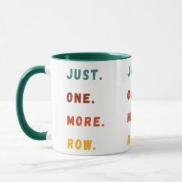 Caneca Just One More Row Funny Retro Crochet Lover Saying