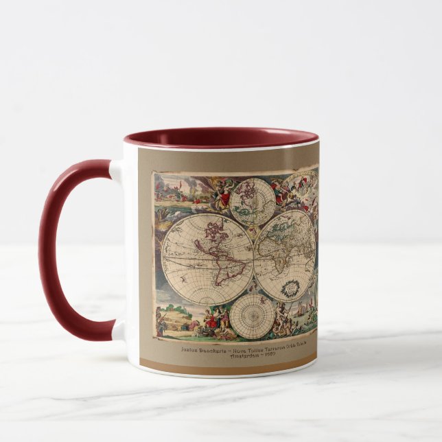 Caneca Justus Danckerts Old World Map Mug (Esquerda)