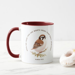 Caneca JW Mug com Sparrow, Matthew 10:31
