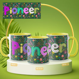 Caneca JW Pioneer Floral Wrap Em Volta Do Sticker Mug
