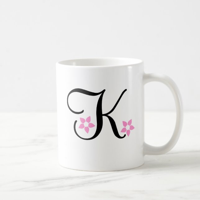 Caneca "K " da flor de Havaí (Direita)