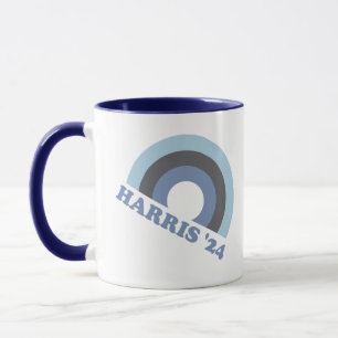 Caneca Kamala Harris 2024 Arco-íris Retro