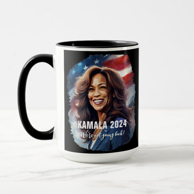 Caneca Kamala Harris 2024 Não Retornando A Arte Gráfica C (Esquerda)