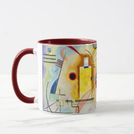Caneca Kandinsky - amarelo, vermelho, azul (Jaune,