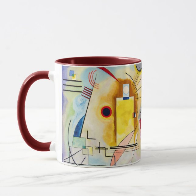 Caneca Kandinsky - amarelo, vermelho, azul (Jaune, (Esquerda)