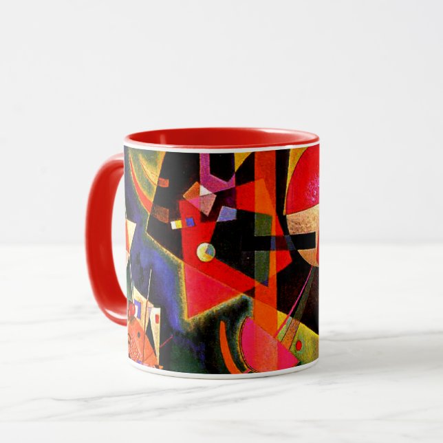 Caneca Kandinsky - Em Azul, famosa trabalho de arte (Frente Esquerda)