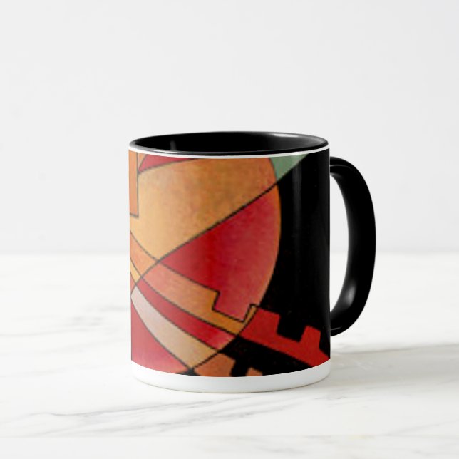 Caneca Kandinsky - Interpretação Abstrata (Frente Esquerda)