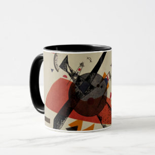 Caneca Kandinsky - Laranja, abstrato
