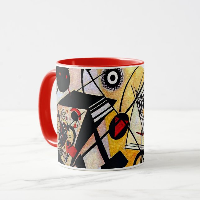 Caneca Kandinsky - Mug de linha em movimento (Frente Esquerda)