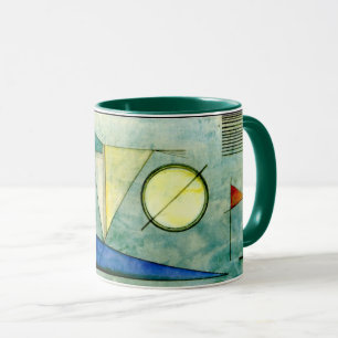 Caneca Kandinsky - Névoa, obra de arte abstrata,