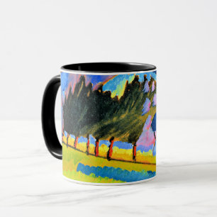 Caneca Kandinsky - Paisagem com Colinas Rolantes
