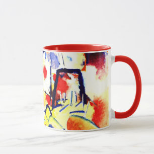 Caneca Kandinsky - Paisagem com Pontos Vermelhos