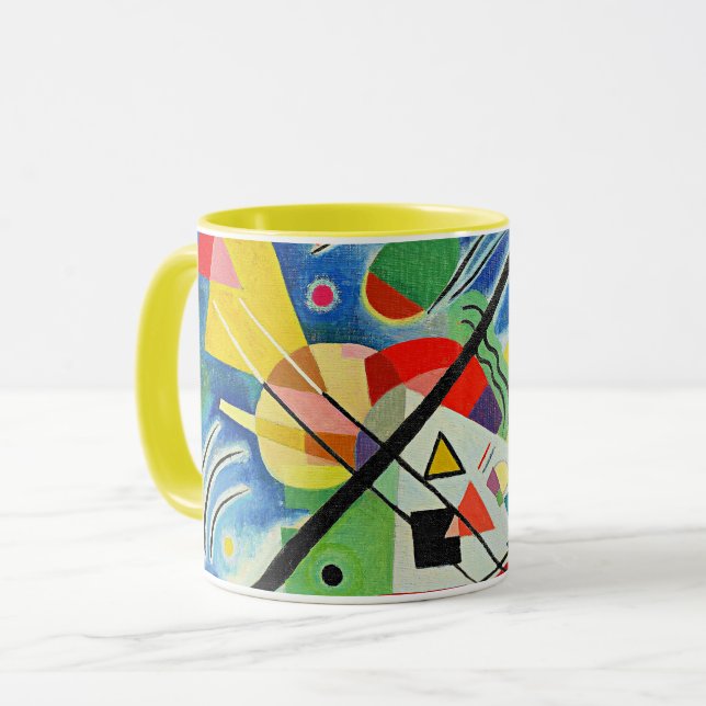 Caneca Kandinsky - Pintura Azul (Frente Esquerda)