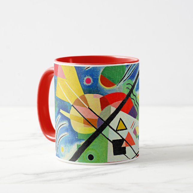 Caneca Kandinsky - Pintura Azul (Frente Esquerda)