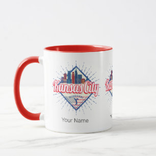 Caneca Kansas City Missouri Estados Unidos Skyline Vintag