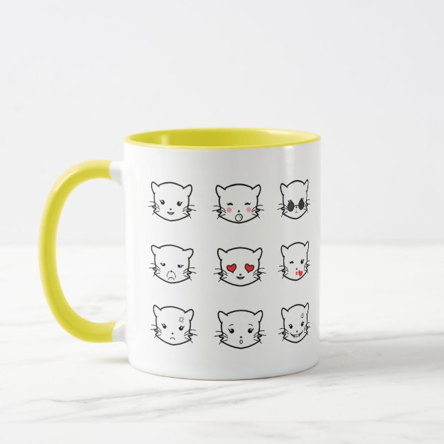 Caneca Kawaii Cat Emoji (Esquerda)