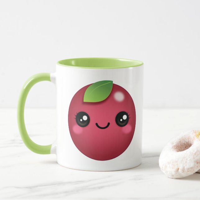 Caneca Kawaii Cranberry Mug Café De Dois Toneladas (Com Donut)