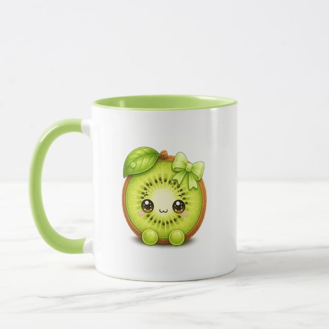 Caneca Kawaii de Kiwi Fofa (Esquerda)