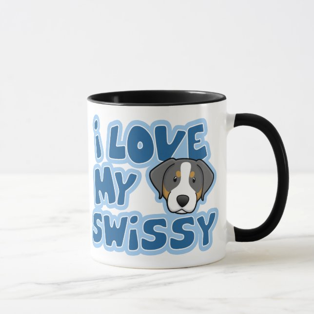 Caneca Kawaii eu amo meu Swissy (Direita)