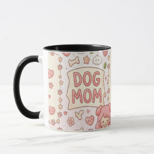 Caneca Kawaii Mãe de Cachorro - caneca fofa para a