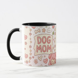 Caneca Kawaii Mãe de Cachorro - caneca fofa para a
