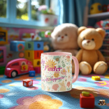 Caneca Kawaii Personalizada do Sol e Floral para C