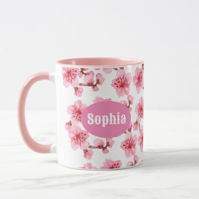 Caneca  kawaii pink cherry blossoms (Esquerda)