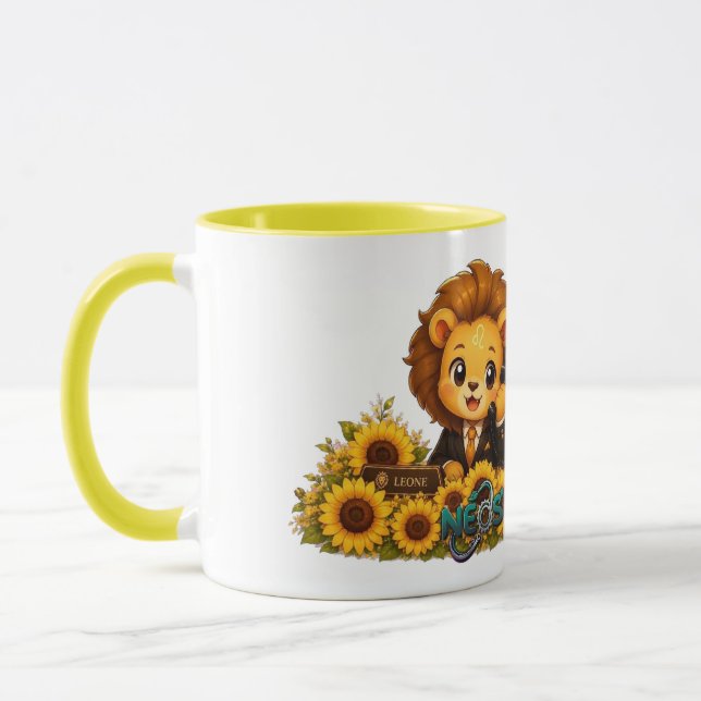 Caneca Kawaii Zodíaco Neos Leão (Esquerda)
