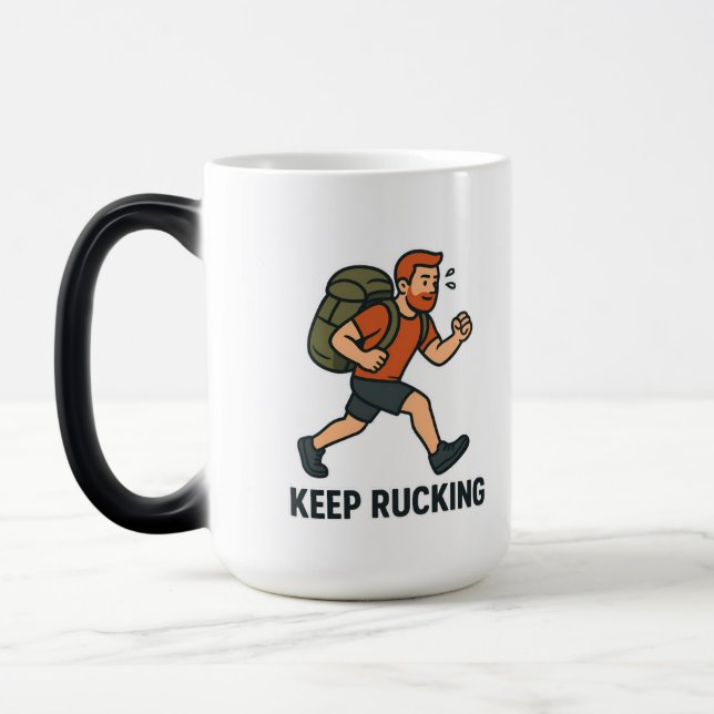 Caneca Keep Rucking - Xícara de Café Motivacional  (Esquerda)