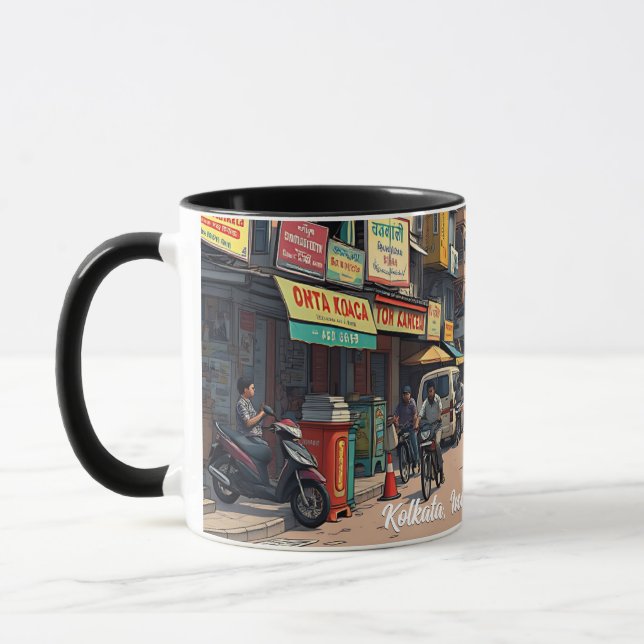 Caneca Keepoke Souvenir para o centro Kolkata, Índia (Esquerda)