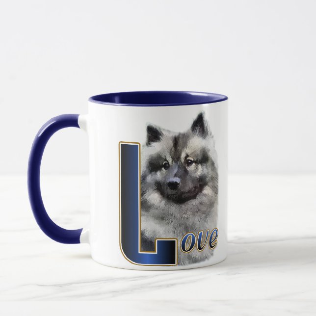Caneca Keeshond Art Gifts (Esquerda)