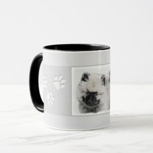 Caneca Keeshond Puppy Drapy - Arte Cachorro Original Boni