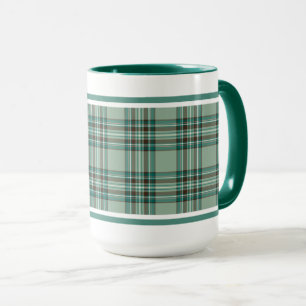Caneca Kelly Tartan Pattern Mint Green Xadrez