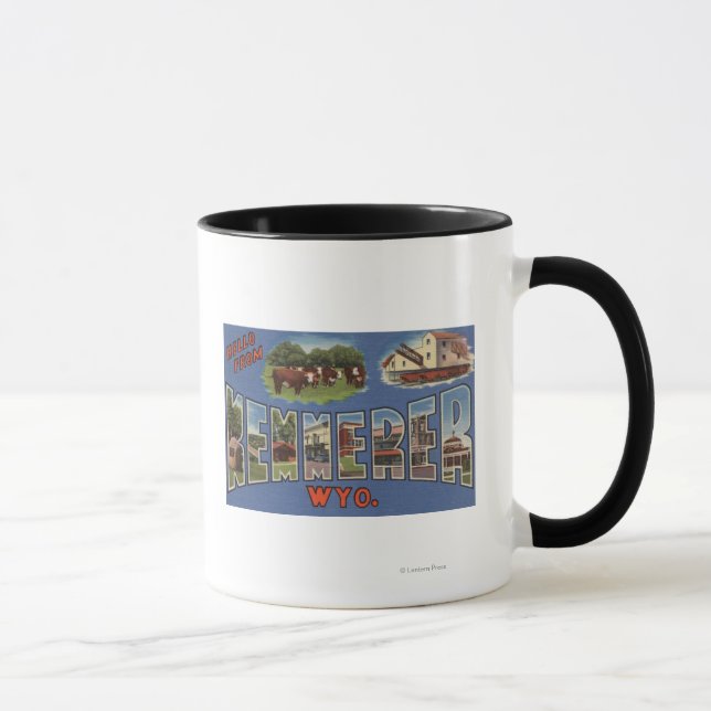 Caneca Kemmerer, Wyoming - Cenas com Letras Grandes (Direita)