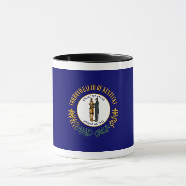 Caneca Kentucky: Bandeira do Estado dos EUA da Comunidade (Centro)
