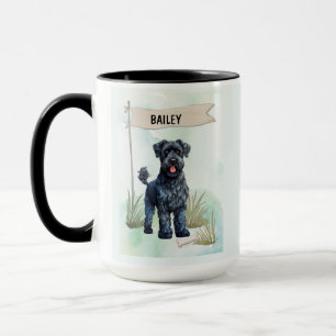 Caneca Kerry Blue Terrier Aquarela Personalizada