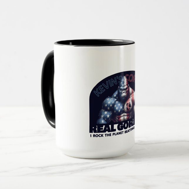 Caneca Kevin's Corner REAL GORILLA i Rock the Planet (Frente Esquerda)