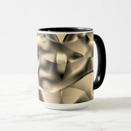 Caneca Khaki curvo ou formas beges, com tons de chuva