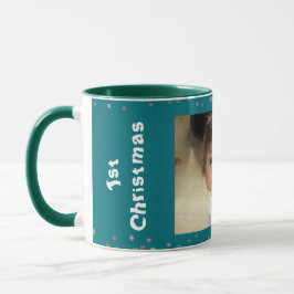 Caneca Kid 1rua Estrela de Natal Floco de Neve Foto Perso