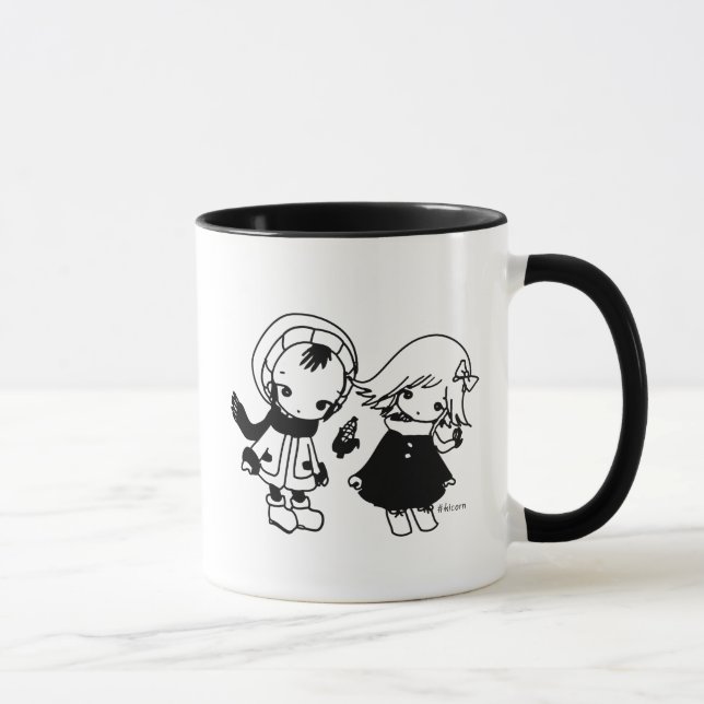Caneca Kikuo Music Radio / Hoshi-kun Tsuki-chan Mug (Direita)