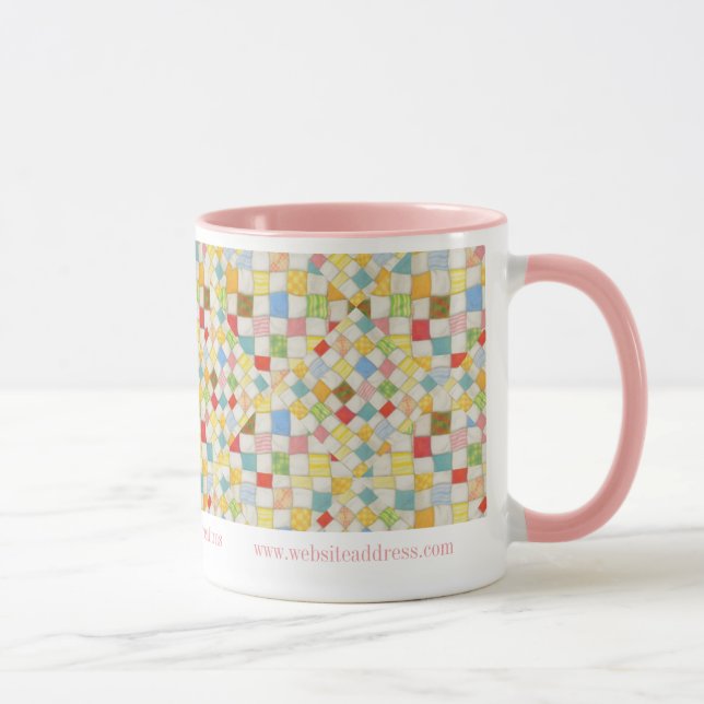 Caneca KILT MOSAIC Business ID Pink Combo Mug (Direita)
